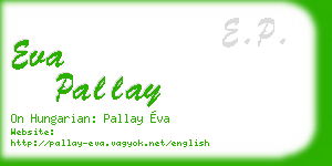 eva pallay business card